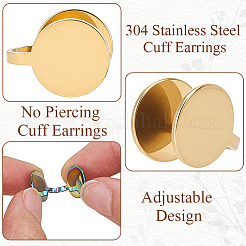 16 paire de boucles d'oreilles manchettes en acier inoxydable 304&nbsp;EJEW-SP0001-24