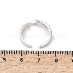 925 verstellbarer Manschettenring aus Sterlingsilber mit Mikropavé und klaren Zirkonia für Damen&nbsp;RJEW-G351-04P