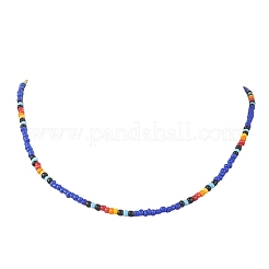 3 Stück 3-farbige runde Glasperlen-Halskette&nbsp;NJEW-JN05908