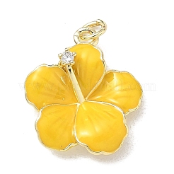 Pendentifs en laiton zircon cubique transparent&nbsp;CU-CBADD0C-03G