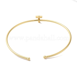 Bracelets en laiton plaqué en rack&nbsp;BJEW-A018-01G-T