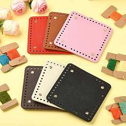 2 pieza de fondo de bolso cuadrado de piel sintética de PU&nbsp;DIY-FS0010-61C