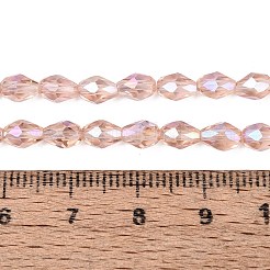 Transparentes perles de verre de galvanoplastie brins&nbsp;EGLA-N013-T4mm-B29