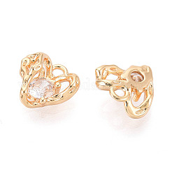 Latón micro pavimenta claro cubic zirconia encantos&nbsp;KK-N267-12G