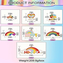 14pcs 7 Arten Zinklegierungs-Emaille-Anhänger&nbsp;ENAM-CJ0002-70
