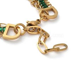 Bracelets multibrins triple couche en acier inoxydable 304 doré&nbsp;BJEW-C045-01C-G