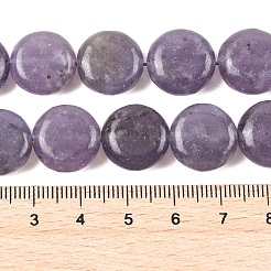 Natürliche Lepidolith / lila Glimmer Steinperlen Stränge&nbsp;G-L648-B09-15mm