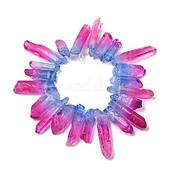 Brins de perles de cristal de quartz naturel bicolores&nbsp;G-Z131-K01-07