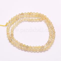 Natürlichen Gold Rutilquarz Perlen Stränge&nbsp;G-F509-42-2mm