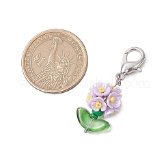 Decorazioni pendenti in resina e perline di vetro&nbsp;HJEW-MZ00169-04
