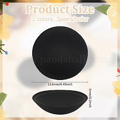 9 par de insertos de almohadillas de sujetador redondas de poliéster de 3 colores&nbsp;FIND-BC0013-96