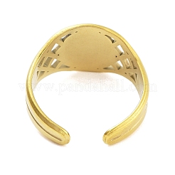Bagues ouvertes en acier inoxydable 304 plaqué or 18 carat pour femmes&nbsp;RJEW-B061-01G-03