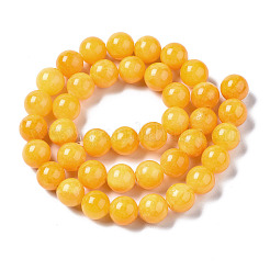 Hebillas de abalorios piedras preciosas de jade amarillo teñido natural&nbsp;G-R271-10mm-Y07