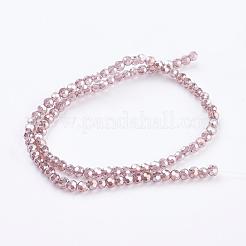 Fili di perline di vetro placcato colore sfaccettato (32 sfaccettatura) rotondo placcato ab&nbsp;X-EGLA-D021-81
