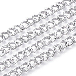 Chaînes gourmettes texturées en aluminium&nbsp;CHA-T001-42S