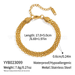 Europäische 304 Edelstahl-Kabelkette mit mehreren Strängen Armbänder für Frauen&nbsp;HC1901-1
