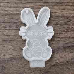 Moules à pendentif en silicone pour porte-clés lapin de pâques&nbsp;SIL-Z018-06B
