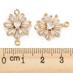 Verbindungsanhänger mit durchsichtigem Zirkonia-Pavé aus Messing&nbsp;KK-Q789-06G