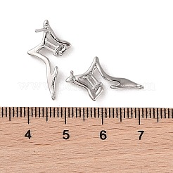 Boucles d'oreilles à tige en laiton avec zircone cubique en forme de losange&nbsp;KK-B087-05P