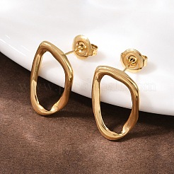Boucles d'oreilles à tige en acier inoxydable 304 avec pépites&nbsp;EJEW-I320-17G