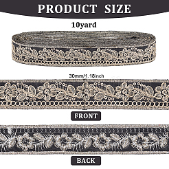 Rubans de polyester de broderie de style ethnique&nbsp;OCOR-WH0060-33C