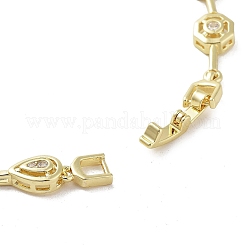 Messing micro pave Zirkonia Kette Halsketten&nbsp;NJEW-L170-11G-01