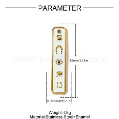 304 Edelstahl-Emaille-Anhänger&nbsp;STAS-OY010-21G