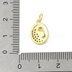 Messing Mikro ebnen Zirkonia Anhänger&nbsp;KK-E111-30G