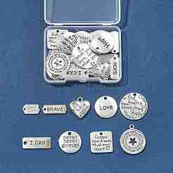 30 pz 15 stili pendenti in lega di stile tibetano&nbsp;TIBEP-FS0001-40
