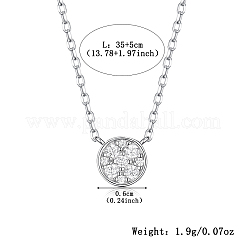 Set di gioielli geometrici con cerchi in zircone in argento sterling per l'uso quotidiano&nbsp;RC3582-4