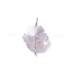5 breloque connecteur en verre galvanisé 5 couleurs&nbsp;PALLOY-JF04337-02