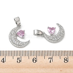 Ciondoli in ottone con micro pavé di zirconi cubici di colore misto&nbsp;KK-A299-06P