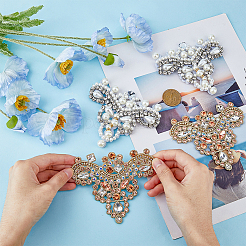 4 stücke 2 stil abs imitation perle crown schuh blume&nbsp;DIY-FH0005-69