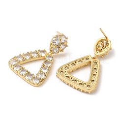 Boucles d'oreilles en forme de larme et de triangle en zircone cubique&nbsp;EJEW-Q769-05G