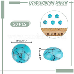 Synthetik Türkiscabochons&nbsp;TURQ-HY0001-09B