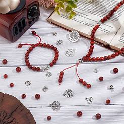 DIY-Armband-Sets aus Legierungen und Naturholzperlen&nbsp;DIY-PH0023-48