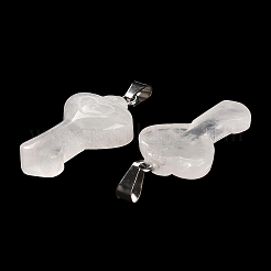 Pendentifs de cristal de quartz naturel&nbsp;G-M424-01P-05
