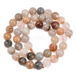 Natur lodolite Quarzperlen Stränge&nbsp;G-Z133-A02-8mm-01