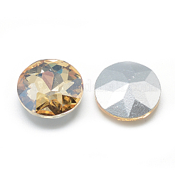 Cabochons en verre avec strass de dos avec point&nbsp;RGLA-T029-8mm-09