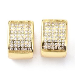 Micro ottone spianare zirconi Orecchini a cerchio&nbsp;ZIRC-P090-04G