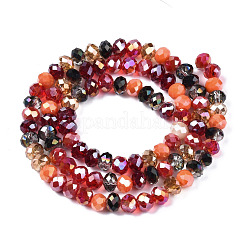 Chapelets de perles en verre électroplaqué&nbsp;EGLA-N002-12F