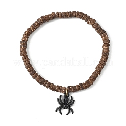 2 bracelet extensible en perles d'agate noire naturelle&nbsp;BJEW-JB12673
