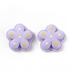 Blumen-Cabochons aus undurchsichtigem Harz&nbsp;RESI-G041-D03