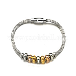 Bracciali in perline di acciaio inossidabile 304&nbsp;FS-WG89CD2-01