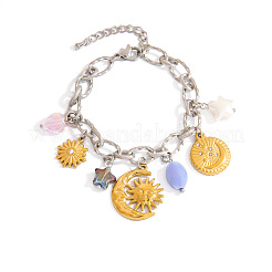 Bracelets bicolores en acier inoxydable 304&nbsp;FS-WGDD281-01