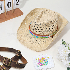 Kit fai da te per realizzare cappelli da cowboy in paglia&nbsp;DIY-PH0034-03