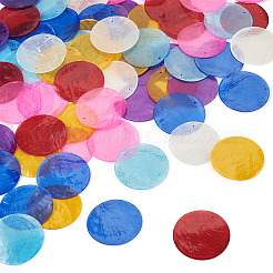 70 Stück 7 Farben natürliche Capiz Muschelglieder&nbsp;BSHE-TA0001-22