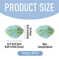 10pcs perles de chalumeau faites à la main&nbsp;LAMP-TADJ0001-07D