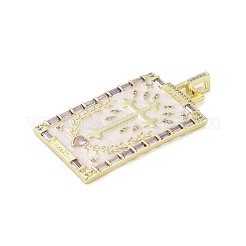 Echte 18 Karat vergoldete Messing Micro Pave Zirkonia Anhänger&nbsp;KK-A209-02G