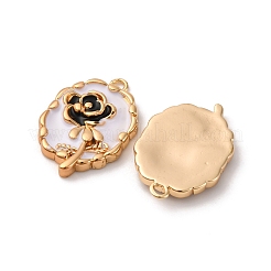 Pendentifs d'émail en laiton &nbsp;KK-Z112-18G-02